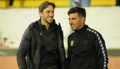 Luis Zubeldía y Juan Zubeldía, durante un partido en Ecuador, en febrero de 2023.