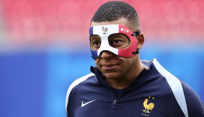 Kylian Mbappé, durante un entrenamiento con Francia, el 20 de junio de 2024.