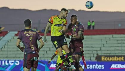 El partido entre Mushuc Runa y Barcelona SC por la Fecha 15 de la LigaPro, 2 de junio de 2024.