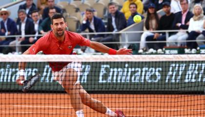 Novak Djokovic durante el Roland Garros el 3 de junio del 2024.