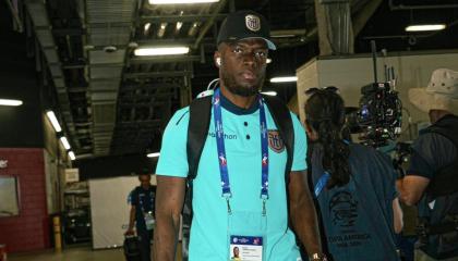 Enner Valencia en su llegada al estadio para enfrentar a Venezuela el 22 de junio del 2024.