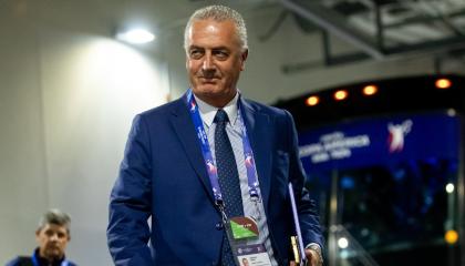 Gustavo Alfaro, técnico de Costa Rica, en el partido ante Brasil en el debut de la Copa América 2024, el lunes 24 de junio.