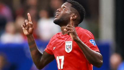 José Fajardo, de Panamá, celebra el gol ante Estados Unidos por la Copa América, el 27 de junio de 2024.