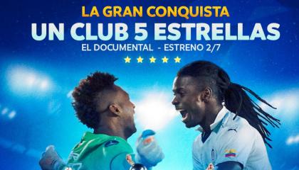 El póster del documental de Liga de Quito de la Copa Sudamericana.