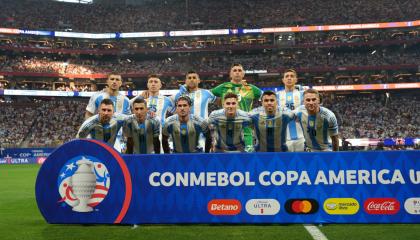 La Selección Argentina antes de su partido ante Canadá el 20 de junio.