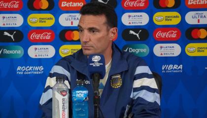 Lionel Scaloni, DT de Argentina, durante una rueda de prensa, el 3 de julio de 2024.