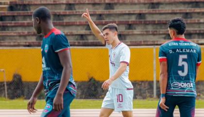 Horacio García festeja un gol ante Juventud FC  el 20 de junio del 2024. 