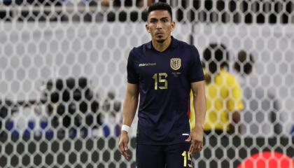 Ángel Mena, durante un partido con la selección de Ecuador, el 4 de julio de 2024.