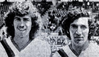 Pablo Zaldumbide y Manuel Swett durante su época como jugadores de El Nacional.