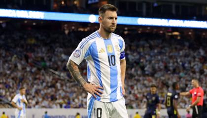 Lionel Messi, durante un partido de Argentina en la Copa América, el 4 de julio de 2024.