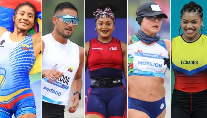 Lucía Yépez, Daniel Pintado, Neisi Dajomes, Glenda Morejón y Angie Palacios irán a los Juegos Olímpicos de París 2024.
