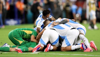 Los jugadores de la Selección Argentina celebran la obtención de la Copa América el 14 de julio del 2024. 