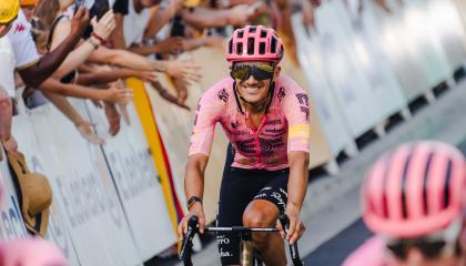 Richard Carapaz subirá al podio como rey de la montaña del Tour de Francia, el 19 de juio de 2024.