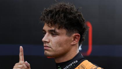 Lando Norris después de la clasificación del Gran Premio de Países Bajos de Fórmula 1, el 24 de agosto de 2024.