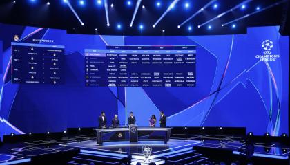 El sorteo de la fase de liga de la Champions League, en Mónaco, el 29 de agosto de 2024.