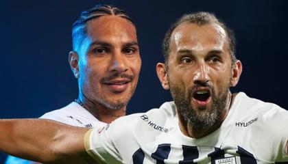 Paolo Guerrero y Hernán Barcos, dos jugadores muy recordados en Liga de Quito, que hoy se juntan en Alianza Lima.