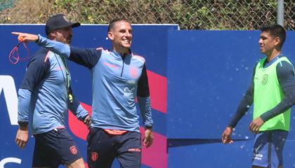 Sebastián Beccace durante un entrenamiento con la selección de Ecuador, 3 de septiembre de 2024.