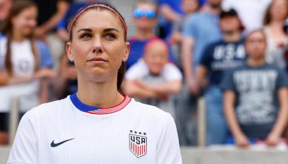 Alex Morgan durante un partido con la selección de Estados Unidos, 31 de mayo de 2024.