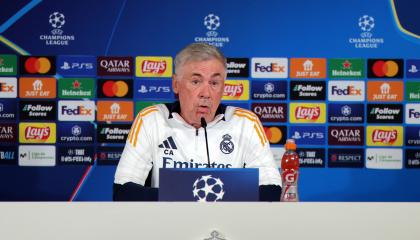 Carlo Ancelotti, entrenador del Real Madrid, durante una rueda de prensa, el 16 de septiembre de 2024.