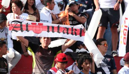 Hinchas de Liga de Quito en el partido ante Imbabura, el sábado 14 de septiembre de 2024, por la Fecha 6 de la LigaPro.