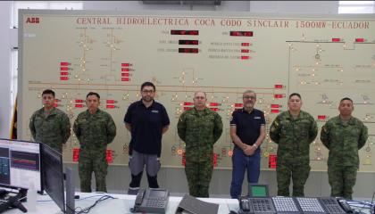 Militares estarán por 150 días en la central hidroeléctrica Coca Codo Sinclair, 19 de septiembre de 2024.