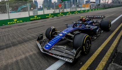 El piloto argentino Franco Colapinto de Williams Racing durante la primera sesión de entrenamientos libres del GP de Singapur, el 20 de septiembre de 2024.