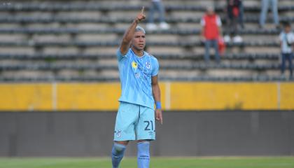 Luciano Nieto, durante un partido de Universidad Católica, el 19 de septiembre de 2024.