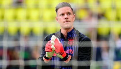 El portero alemán del FC Barcelona Marc-André ter Stegen, antes del partido contra el Villarreal, en la jornada 6 de LaLiga, el domingo 22 de septiembre de 2024.