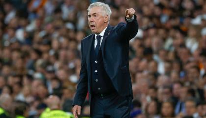 El técnico italiano del Real Madrid, Carlo Ancelotti, durante el encuentro ante el Alavés, el 24 de septiembre de 2024.