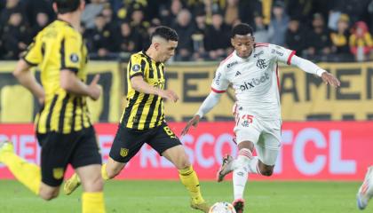 Gonzalo Plata, durante el partido de Peñarol ante Flamengo por Copa Libertadores, el 26 de septiembre de 2024.