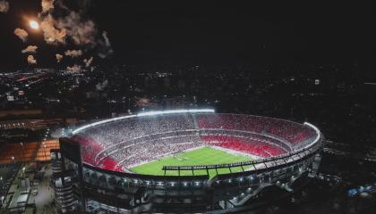 Vista aérea del estadio Monumental de River Plate, en Buenos Aires, en septiembre de 2024.