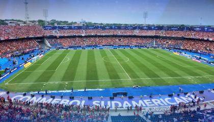 El estadio Nueva Olla, de Cerro Porteño, antes de un partido de la Copa Sudamericana.