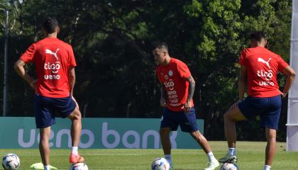 Jugadores de Chile, durante un entrenamiento, el 10 de julio de 2024.