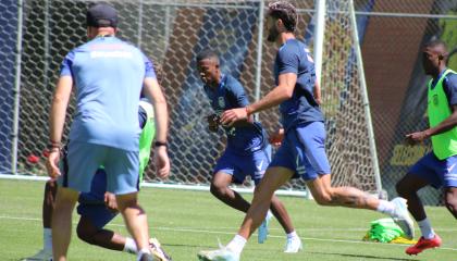 Seleccionado ecuatorianos durante un entrenamiento, 12 de octubre de 2024.