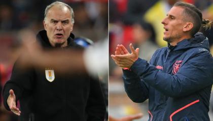 Marcelo Bielsa y Sebastián Beccacece, maestro y discípulo, se verán las caras en el partido entre Uruguay y Ecuador, el 15 de octubre de 2024.