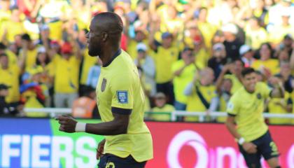 Enner Valencia festejando su gol ante Perú por Eliminatorias, 10 de septiembre de 2024.