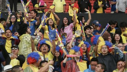 Hinchas de Ecuador en el partido entre la Tri y Paraguay, jugado en el estadio Rodrigo Paz Delgado, el pasado 10 de octubre de 2024.