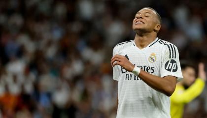 El delantero francés del Real Madrid, Kylian Mbappé, durante el partido ante el Villarreal CF, el 5 de octubre de 2024.