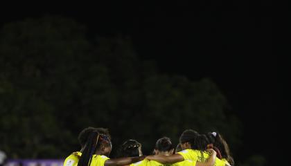 Jugadoras de Ecuador durante el Mundial Femenino Sub 17, el 16 de octubre de 2024.