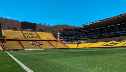 El estadio Banco Pichincha, previo al Clásico del Astillero entre Barcelona SC y Emelec, el 20 de octubre de 2024.