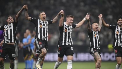 Jugadores de Atlético Mineiro, durante un partido de la Copa Libertadores, el 25 de septiembre de 2024.