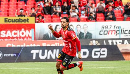 Pablo Magnín, durante un partido de Deportivo Cuenca por la LigaPro, el 5 de octubre de 2024.