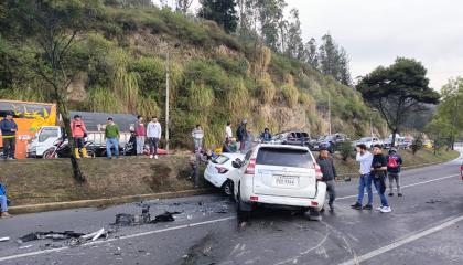 Accidente de tránsito en la avenida Simón Bolívar, el 1 de noviembre de 2024.