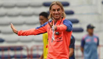 Sebastián Beccacece, director técnico de la selección de Ecuador, durante un entrenamiento en Guayaquil, el 6 de noviembre de 2024.