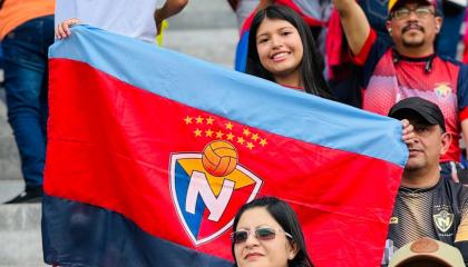 Hincha de El Nacional, durante un partido del 3 de noviembre de 2024.