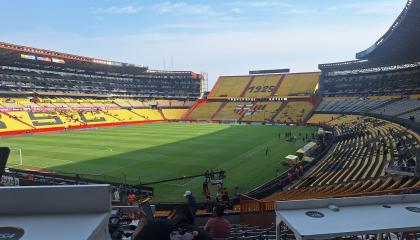 Vista panorámica del estadio Banco Pichincha de Guayaquil, antes del partido entre Ecuador y Bolivia, el jueves 14 de noviembre de 2024.