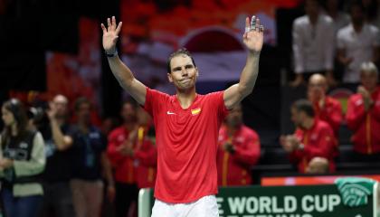 Rafael Nadal se despide del público español este martes 19 de noviembre de 2024, en la Copa Davis.