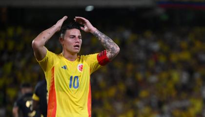 James Rodríguez, durante el partido de Ecuador ante Colombia por Eliminatorias, el 19 de noviembre de 2024.