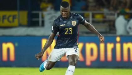 Moisés Caicedo, durante el partido de Ecuador ante Colombia por Eliminatorias, el 21 de noviembre de 2024.