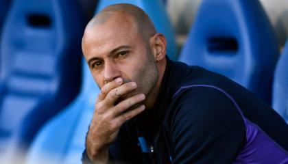 El entrenador, Javier Mascherano, hace un gesto durante el partido del Grupo A de la Copa Mundial Sub 20 de 2023 entre Nueva Zelanda y Argentina, el 26 de mayo de 2023.